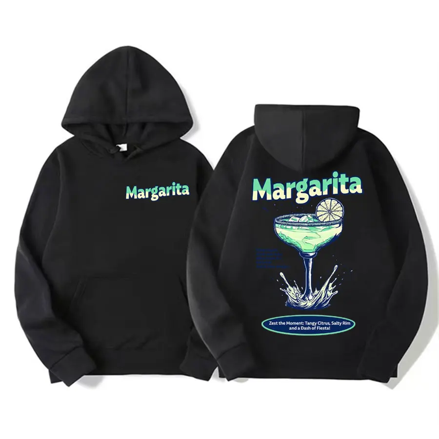 

MARGARITA Funny Cocktail Meme Hoodie Women's Vintage Fashion Aesthetic Sweatshirt Streetwear Men Casual Fleece Hoodies Pullovers