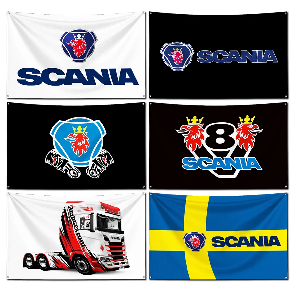 2024 Large Size Fashion S-Scanias Flag Polyester Printed Car Banner For Decor