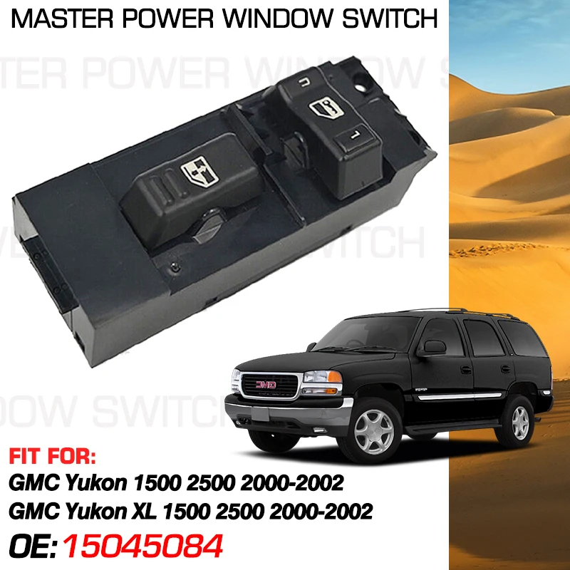 

15045084 12 Pins Power Window Switch Front Right Passenger Side For GMC Yukon XL 1500 2500 2000-2002 19259960 15753935