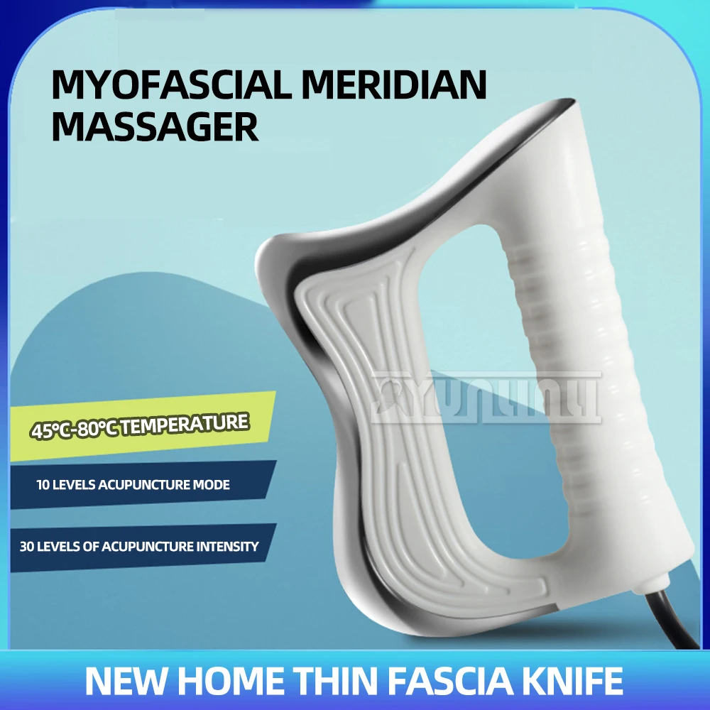 Electric Fascial Tissue Gua Sha Tool Fitness Muscle Massager Deep Tissue Myofascial Massager Fibers Release Scraper