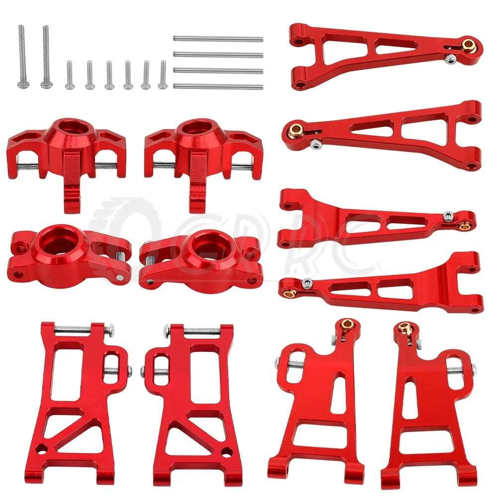 Metal Alloy Assembly Front Rear Swing A Arm Steering Knuckle C Hubs Set For MJX Hyper Go 1/14 14209 14210 RC Car Upgrades Parts