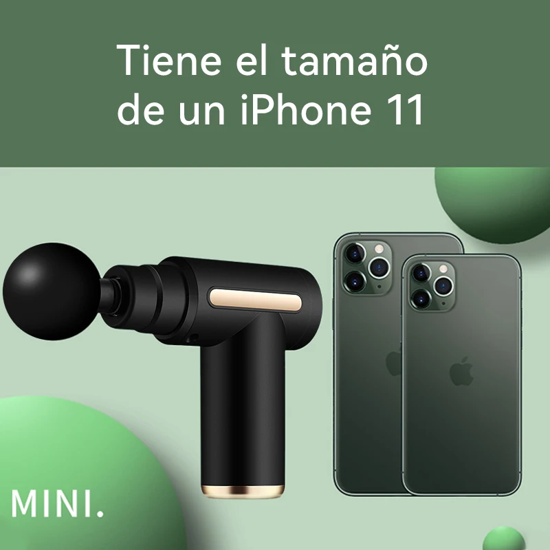 Iruibo أسود أحمر رمادي أخضر زر المحمولة فآسيا بندقية تدليك الأنسجة العميقة معدات تدليك صغيرة سرعة قابلة للتعديل خفيفة الوزن مناسبة للجسم، هدية عيد ميلاد للأصدقاء والعائلة #4