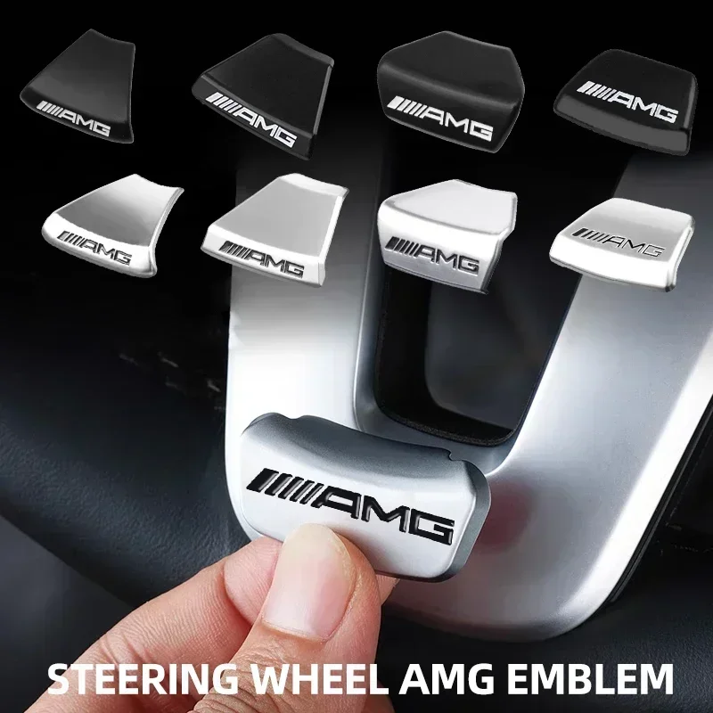 ل AMG شعار عجلة القيادة ملصق شعار السيارة غطاء الداخلية ملصق مائي ل AMG مرسيدس بنز GLC GLA W204 W205 W212 W213