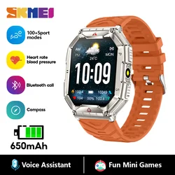 SKMEI Outdoor Sports Compass Smart Watches For Men Women Waterproof 650Mah Battery Voice Assistant Bluetooth Call Wristwatches