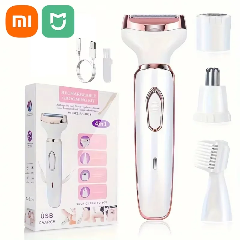 XIaomi Mijia 4 In 1 Electric Lady Shaver Body Hair Removal Epilator Painless Cordless Trimmer Razor Gifts For Women 2025