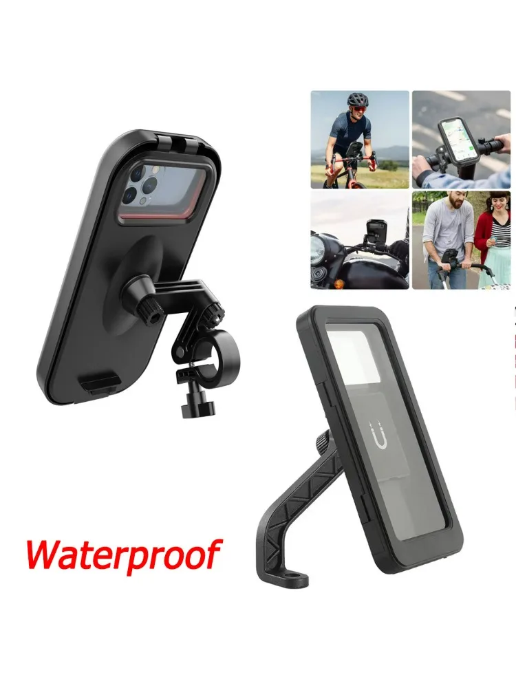 AliExpress 1PCS Waterproof Case Motorcycle Bicycle Phone Holder 360°Swivel Adjustable Universal Bike Holder , for 4.7-6.8" Mobile Phone