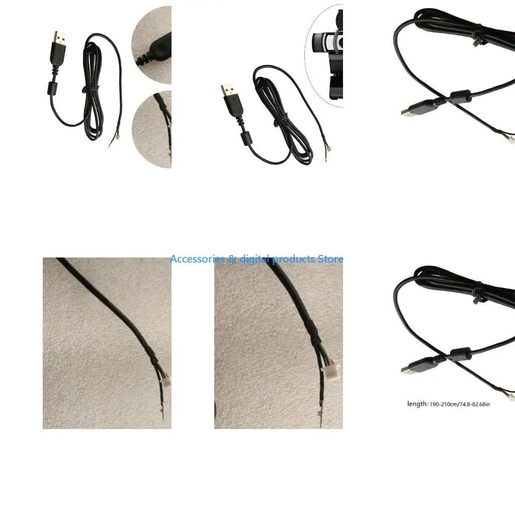 77JD Camera Cable WIre for C920 C930e Webcam Cable Stable Transmission Durable PVC Camera Cord