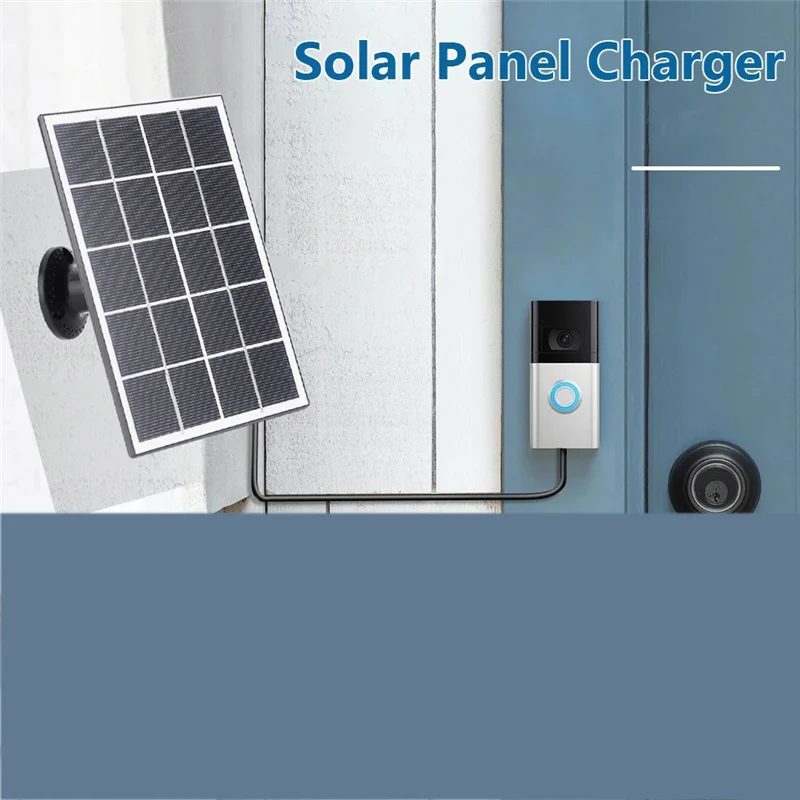 

20W Solar Panel Charger Forring Video Doorbell 360° Adjustable Mount Fordoorbell 4/3/3 Plus/2 AM12K