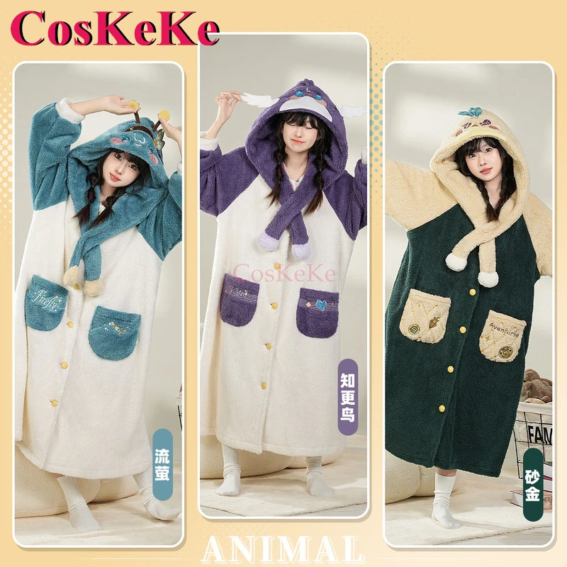 

CosKeKe Firefly/Robin/Aventurine Cosplay Game Honkai: Star Rail Costume Lovlely Plush Pajamas Activity Party Role Play Clothing