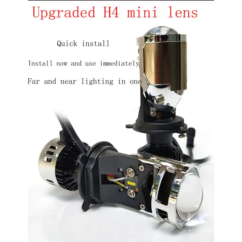 Aililaisi Auto Parts 6000K Ultra-Bright High Beam LED Headlights Bifocal H4 Installation Non-Destructive Modification New 12V