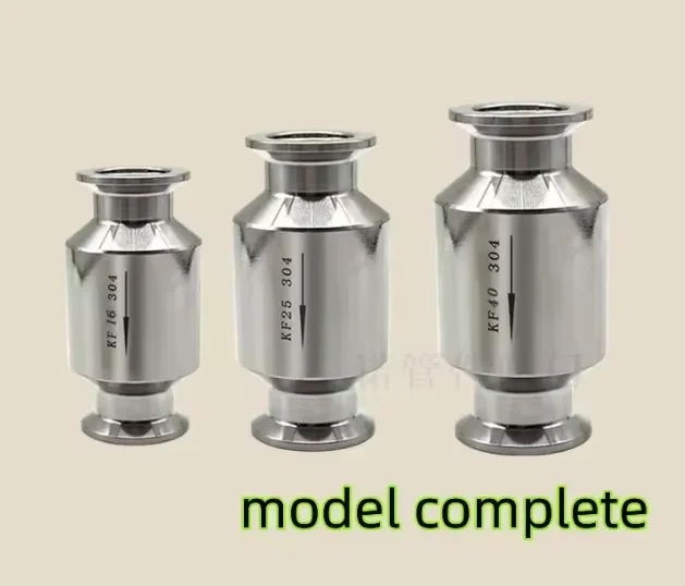 KF16-KF63 الفولاذ المقاوم للصدأ التثبيت السريع المشبك نوع صمام فحص العادم، وصلة صمام التفريغ، وصلة الأنابيب، تركيب المشبك #1