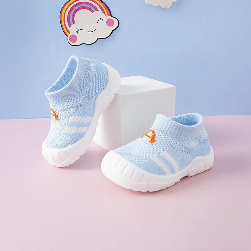 

New baby sports shoes baby soft sole toddler shoes knitted indoor shoes