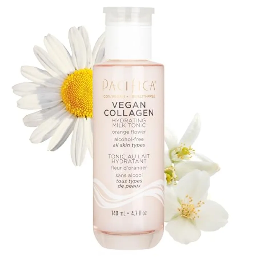 

Vegan Collagen Hydrating Milk Tonic Alcohol-Free Milky Toner and Essence Moisturizing Vegan Collagen Face Tonic w/Hyaluronic Ac