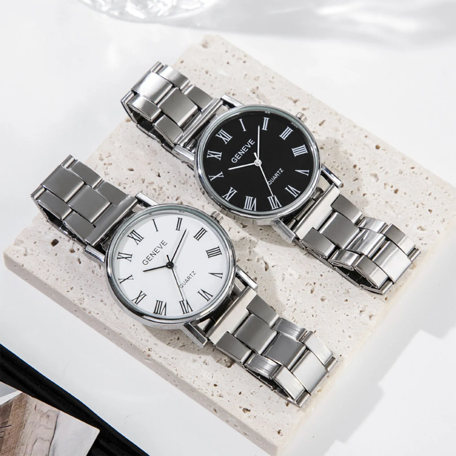 メンズカジュアルクォーツ時計、スチールバンド、毎日、マッチング、一致、ビジネス、レジャー、ファッション、絶妙