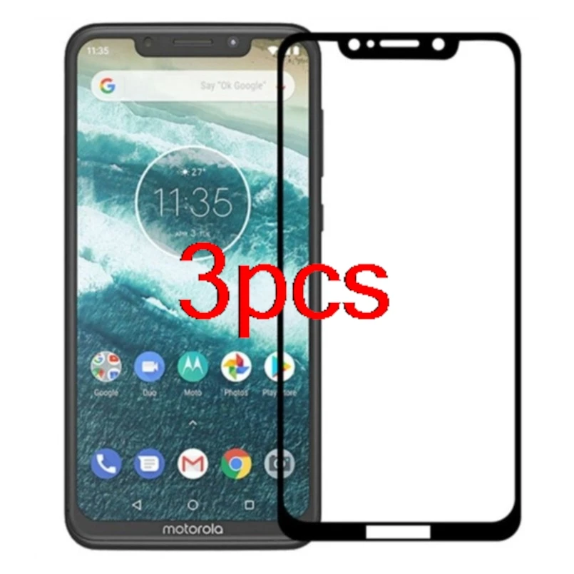 

3 шт., черное закаленное стекло с полным покрытием для Motorola One P30 Play, защитная пленка для экрана для Moto P30Play XT1941-1 XT1941-2