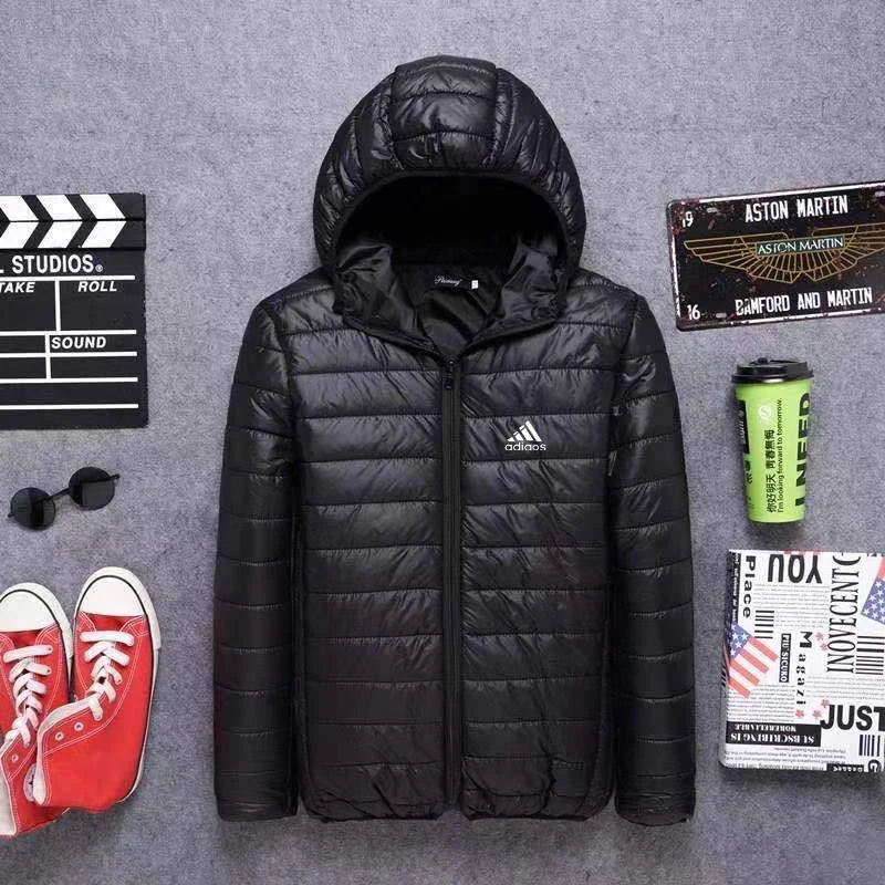 New men's printed cotton windbreaker jacket zipper warm clip classic fashion popular winter high quality cotton clothing 2024