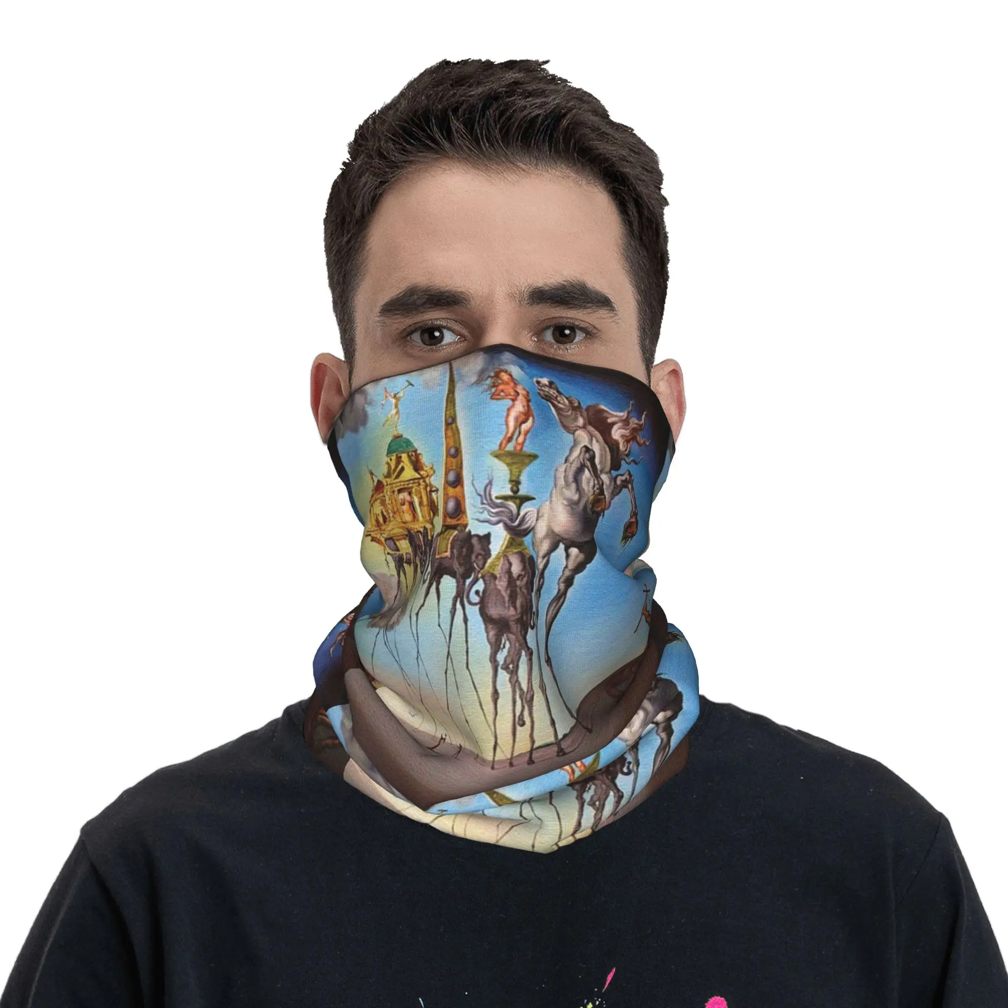 Pablo Picasso The temptation of st Anthony Bandana Neck Cover Printed Mask Scarf Headband Hiking Fishing for Men Women Adult