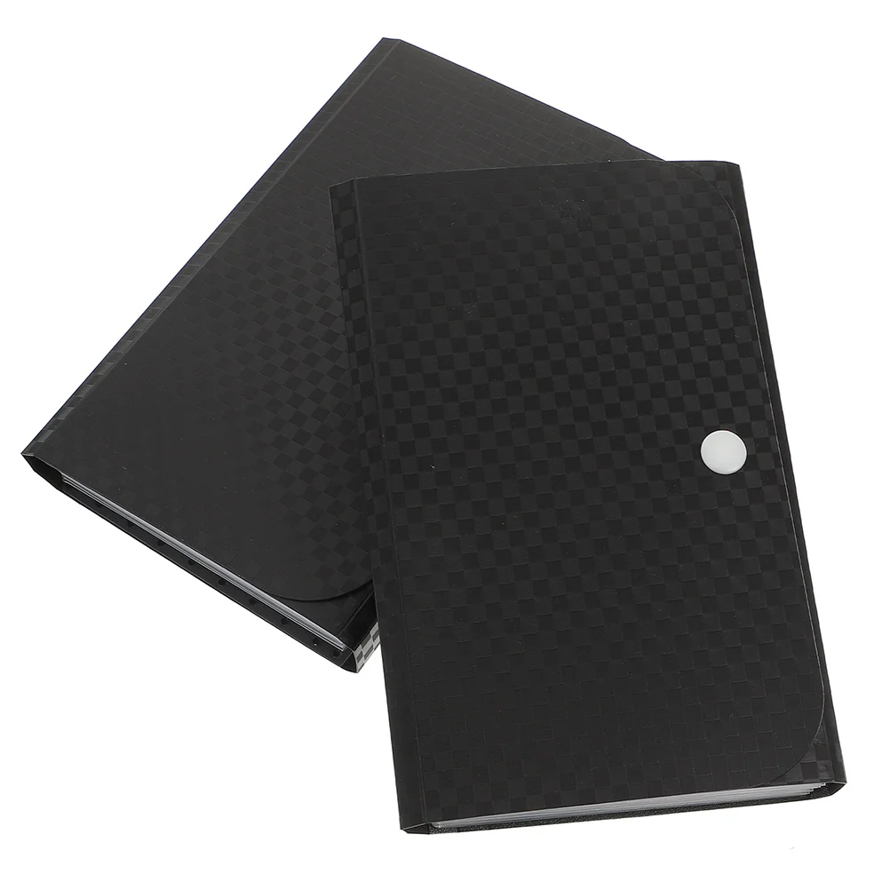 2Pcs Multi-Layer Mini File Folder Bag Portable Expanding Small Document Organizer Change Receipt Container PP