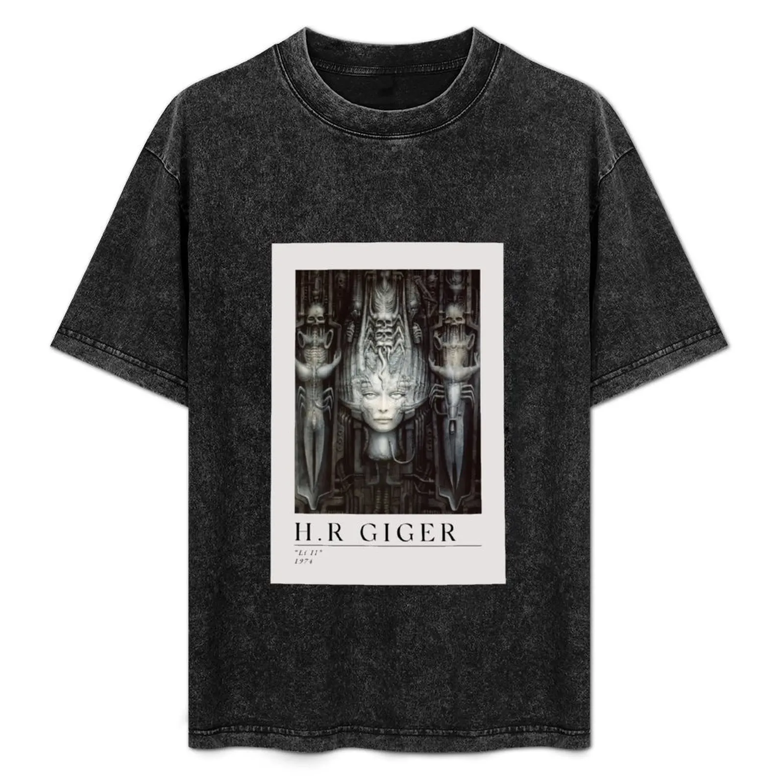 

H.R Giger Li II Print T-Shirt Daily Wear Print T-Shirt