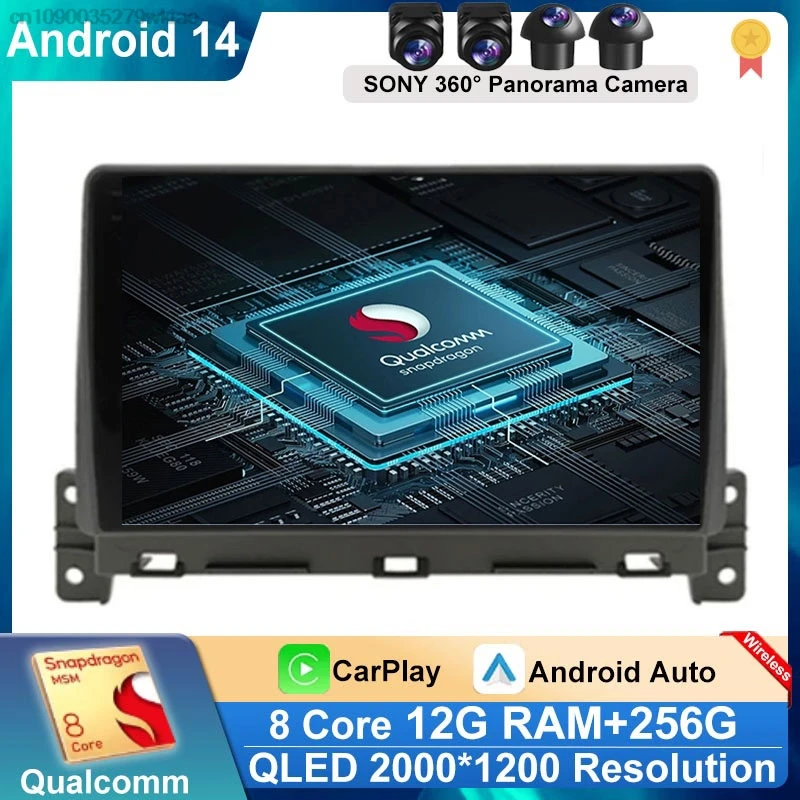 Android 14 Carplay Car Radio Navigation GPS For Great Wall Wingle 7 2018 2019 2021 Multimedia Player Head Unit Stereo BT No 2din