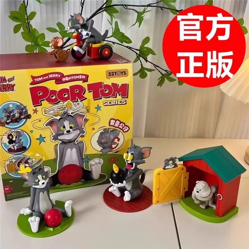 Tom And Jerry The Unlucky Tom Series Blind Box Movable Action Figure Collectible Souvenir Model Statue Desk Decoration Gift Toys