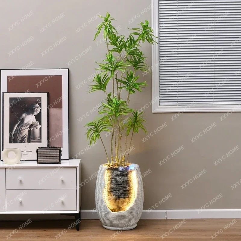 makes money, fountain ornament circulating water, living room decoration, next to the TV cabinet, floor humidifier, bonsai