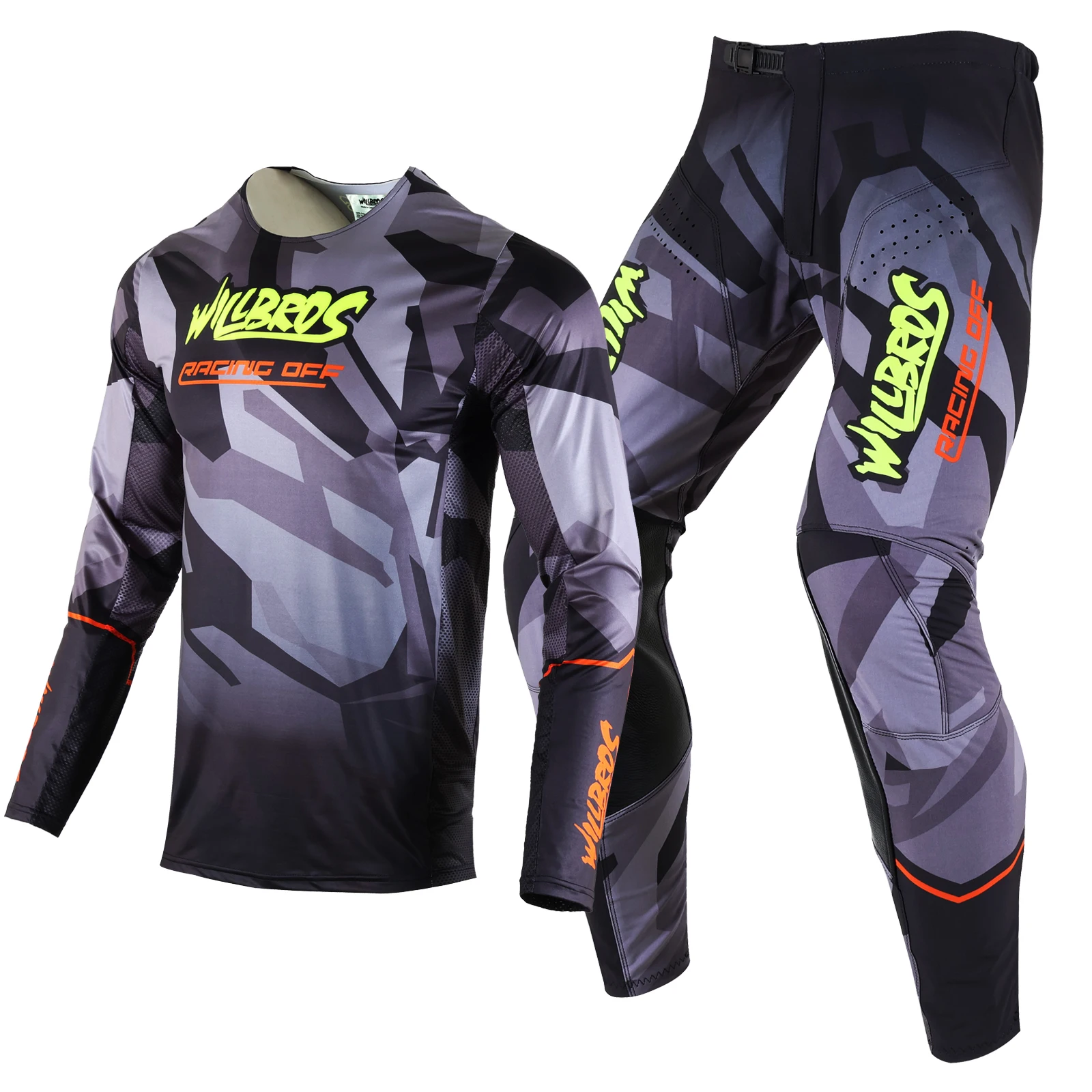 Willbros MX Jersey and Pants Combo Motocross Racing Off Dirt Bike Offroad Riding Enduro Flexair Mach Unisex Gear Set view 2