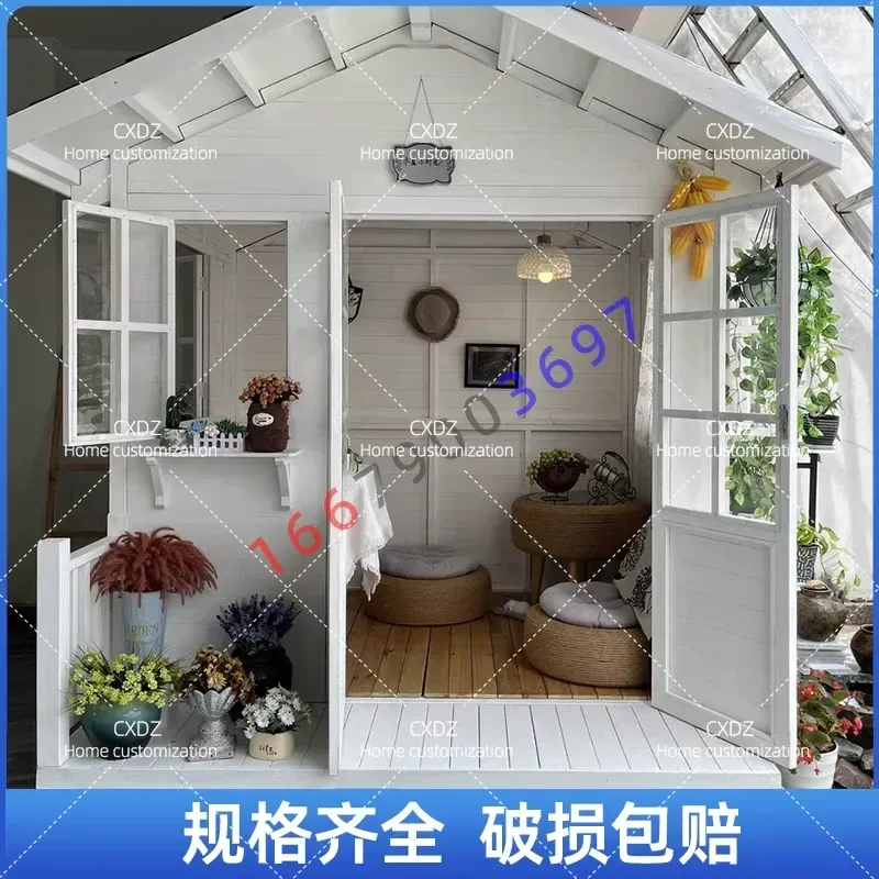 Outdoor Wooden Garden Pavilion Prefabricated Courtyard House Preservative Solid Wood Mobile Gazebo for Yard Patio