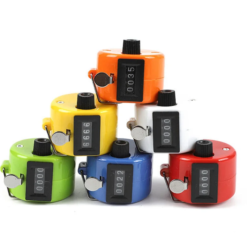 1/5PCS Handheld 4-Digit Mechanical Manual Tally Counter Digital Palm Clicker Number Count for Business and Office Use