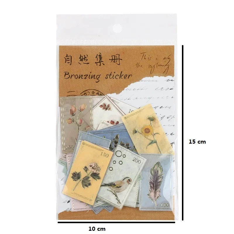 10Packs Wholesale 5*10CM scrapbook Pack Poetry Distance Retro Handbook Decorative material Ticket memory 6choices