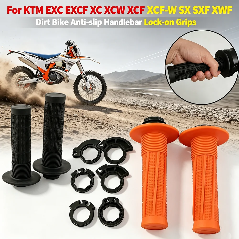 For KTM EXC EXCF XC XCW XCF XCF-W SX SXF XWF Motorcycle Accessories Anti-slip Handlebar Grips Snap-on Cam Lock-on Grip Handle