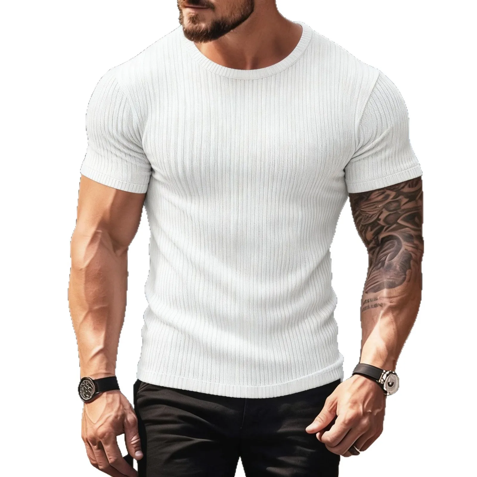 

Мужская летняя быстросохнущая спортивная футболка с круглым вырезом, рабочая одежда для тренировок на открытом воздухе, удобная дышащая футболка с короткими рукавами