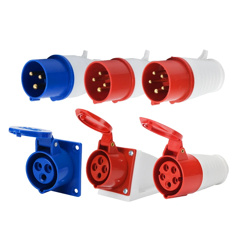 5-Core 16A/32A Aviation Explosion-proof Male And Female 5 Pins Waterproof Industrial Plug Socket Concealed Connector