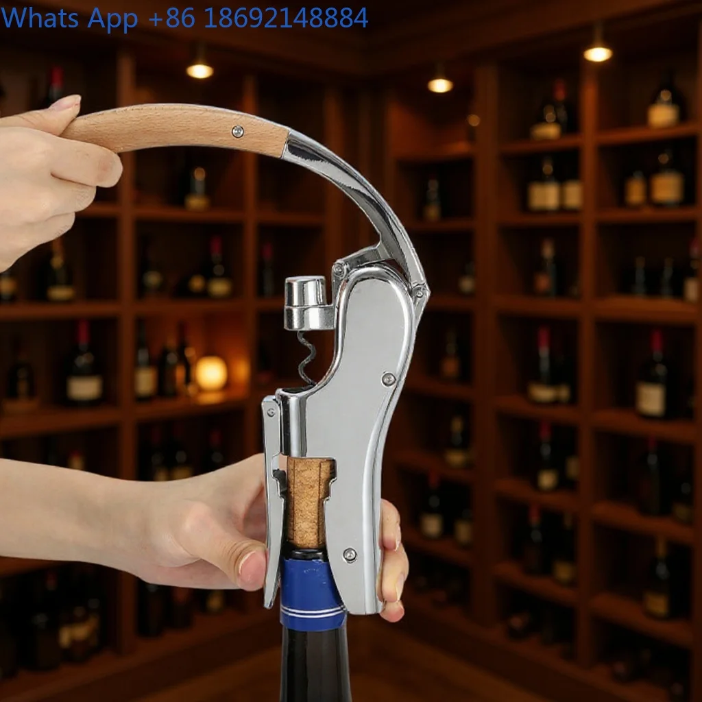 Automatic Stainless Steel Wine Opener Portable Bottle Opener with Foil Cutter for Home Use