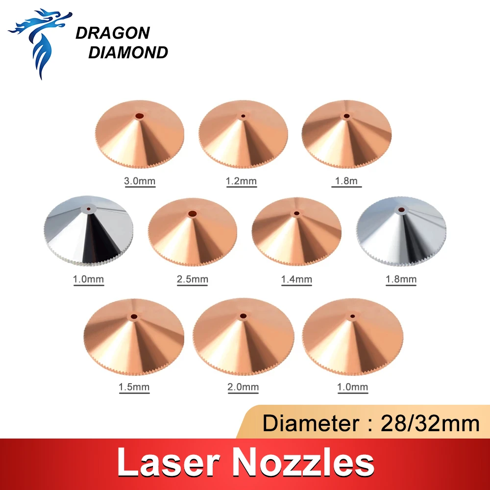 Imagem -02 - Solda Bicos Laser para Corte a Laser de Fibra Máquina Cnc Diâmetro 28 32 mm H15 0.85.0 Camadas Simples e Duplas 10 Pcs