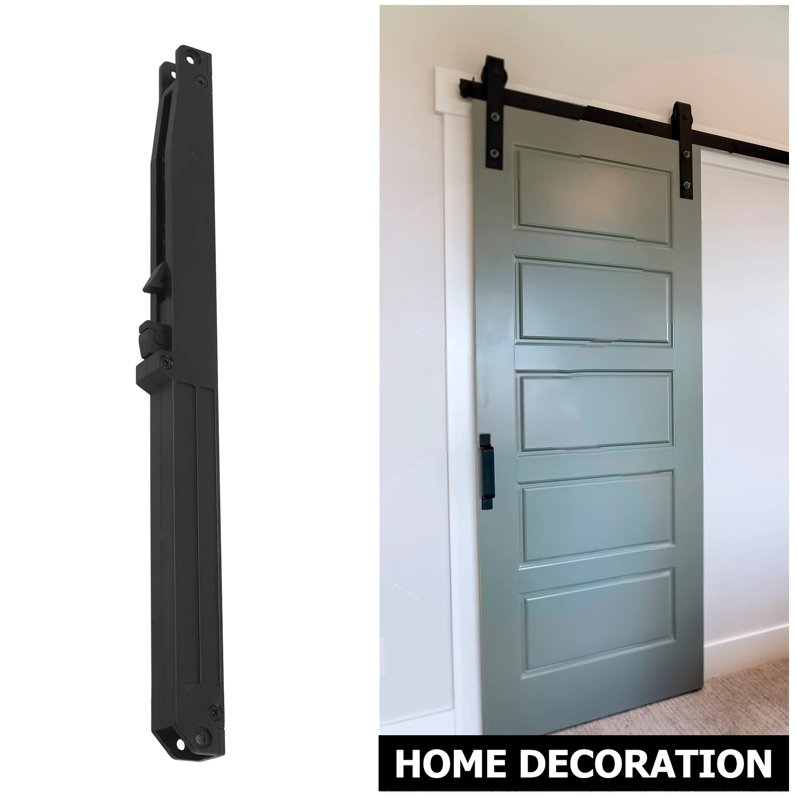 

2pcs Damper Door Barn Door Close Mechanism Close Mechanism Hole-Free Stopper Spring Buffer Sliding Track Hardware