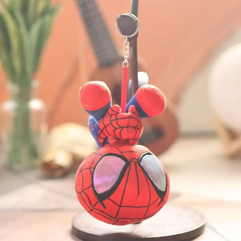 Spider Man Plush Keychain Cute Gwen Stacy Bag Pendant Peter Parker Soft Miles Stuffed Accessories For Christmas BIrthday GIft