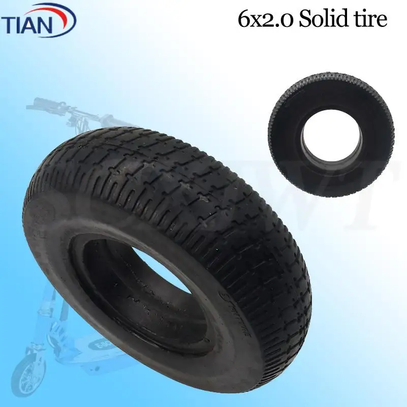 

6-inch 6X2solid tires suitable for electric scooter tubeless tire accessories