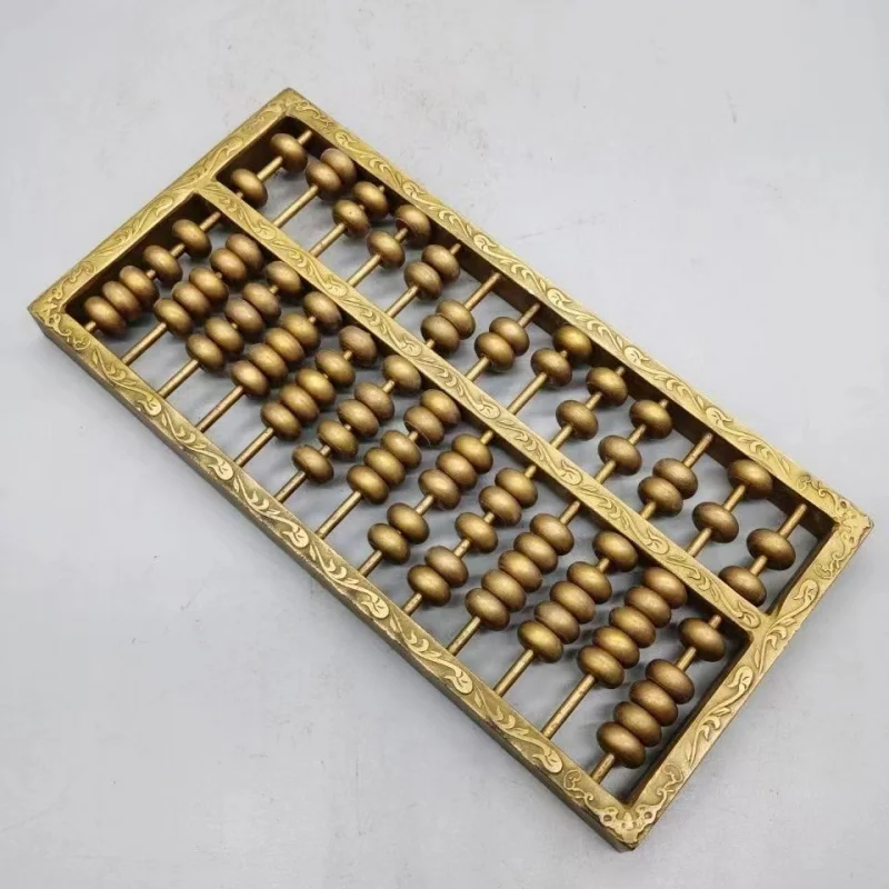 

Special Price Brass Solid Copper Abacus Large Carved Abacus Precision Counting Leak-Proof Wealth Ornament Copperware Copper Carv