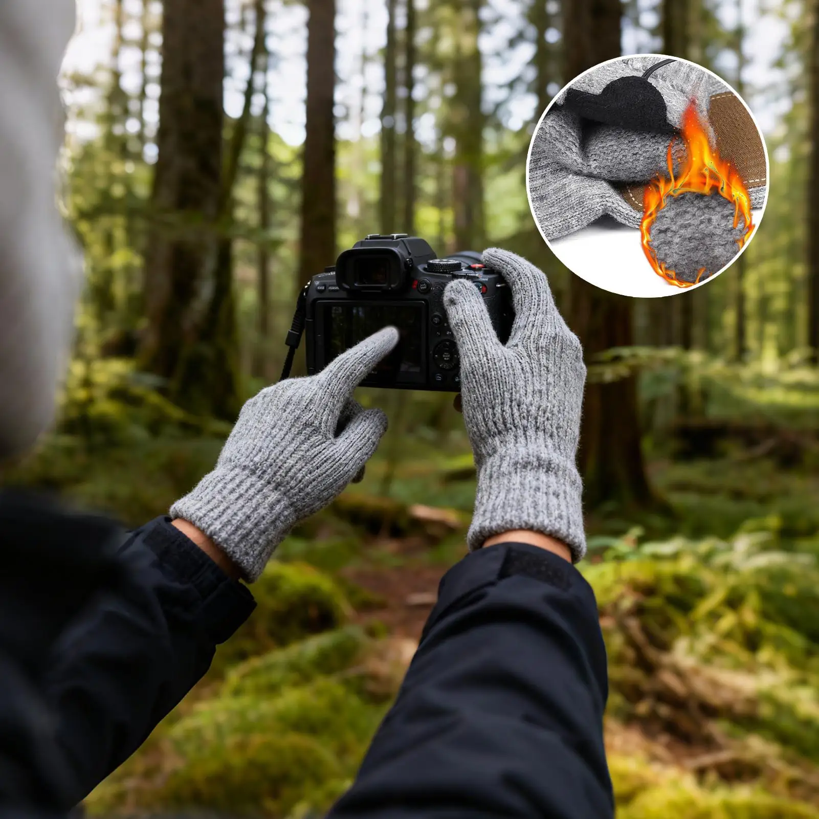 

Heated Gloves For Women USB Powered Adjustable 3 Temp Warm Heated Winter Gloves Touchscreen For Men Women Outdoor Office Work