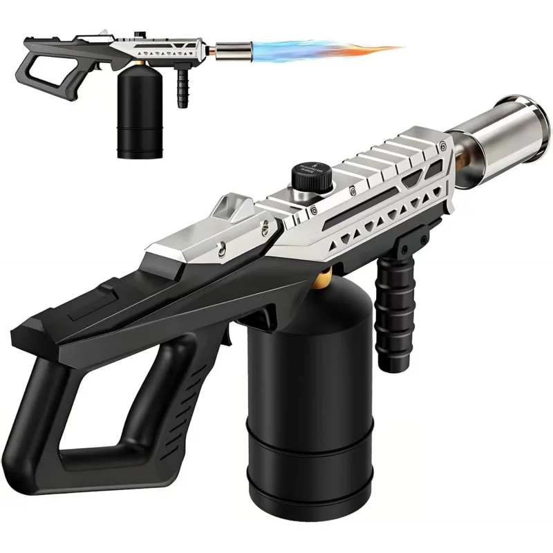 

Flamethrower and torch gas welding kit, suitable grilling, camping, and charcoal ignition (gas canister not included).