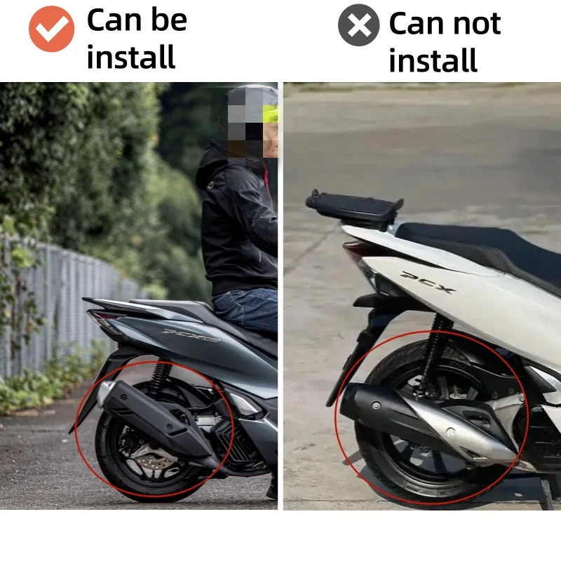 Chekis Is Suitable for Honda Motorcycle Pcx125 Pcx150 Pcx160 Modification Accessories Exhaust Pipe Protective Cover Exhaust Pipe Protective Shell Aluminum Alloy Protective Outer Cover