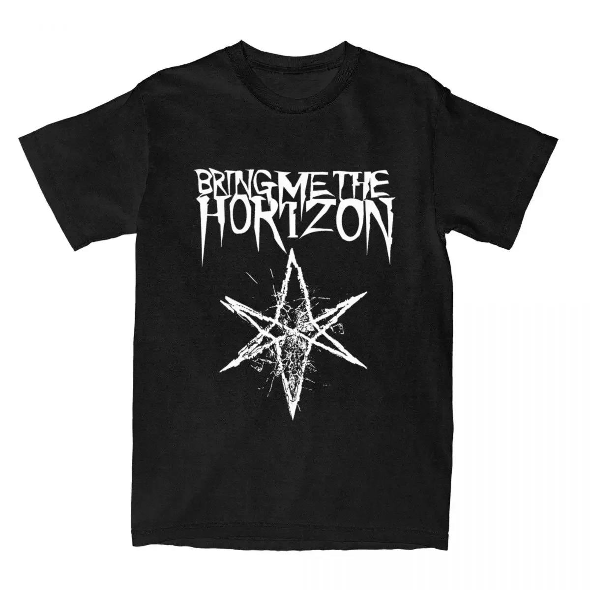 Uomo donna BMTH Horizons Emo Band T-Shirt accessori death metal 100% cotone T-Shirt abbigliamento tempo libero Tees adulto