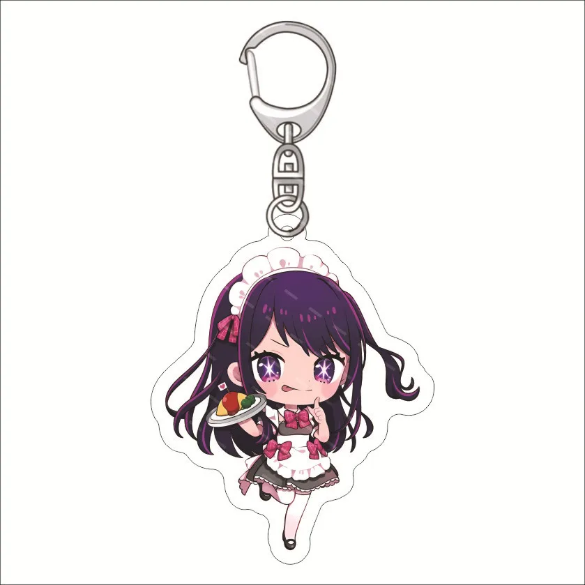 Japan Anime Oshi No Ko Keychain Kawaii Cosplay Catoon Ai Hoshino Ruby Hoshino Kana Arima Keychain for Women Men Keyring Gifts