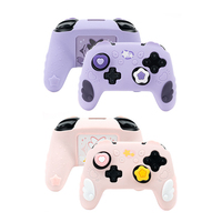 Star Wings Silicone Soft Shell Sticker Skin For Nintendo Switch Pro Game Controller Case Thumb Stick Grip Cap Cover Protector