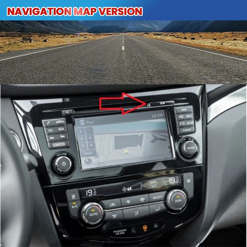 Karta GPS SD do Nissan Qashqai, Evalia, Juke, Micra, X-Trail, Connect 1 V12 Karta SD Nawigacja Karta SD Mapa Europy Karta SD