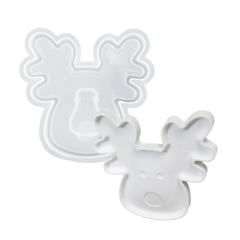 Portable Large Christmas Resin Tray Flexible Silicone Mold Sturdy and Flexible Accessory for Customes Craft and Jewelry