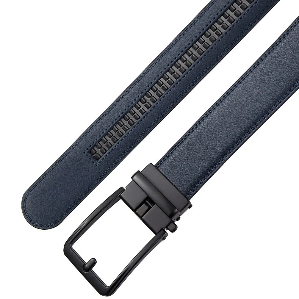 9 Farben Hochwertige Echtleder-Klickgürtel für Herren Luxusmarken-Designer Automatische Schnalle Herren-Jeansgürtel Männlicher Taillengürtel – Detail 12