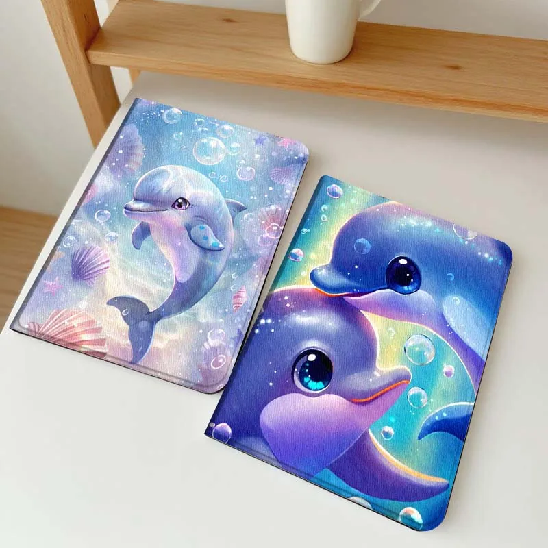 

Cute Dolphin Bubble Sea Gift For Samsung Galaxy Tab A7 A A8 A9 A11 S6 S11 10.1 10.4 10.5 Inch Lite PLus Soft Tablet Case