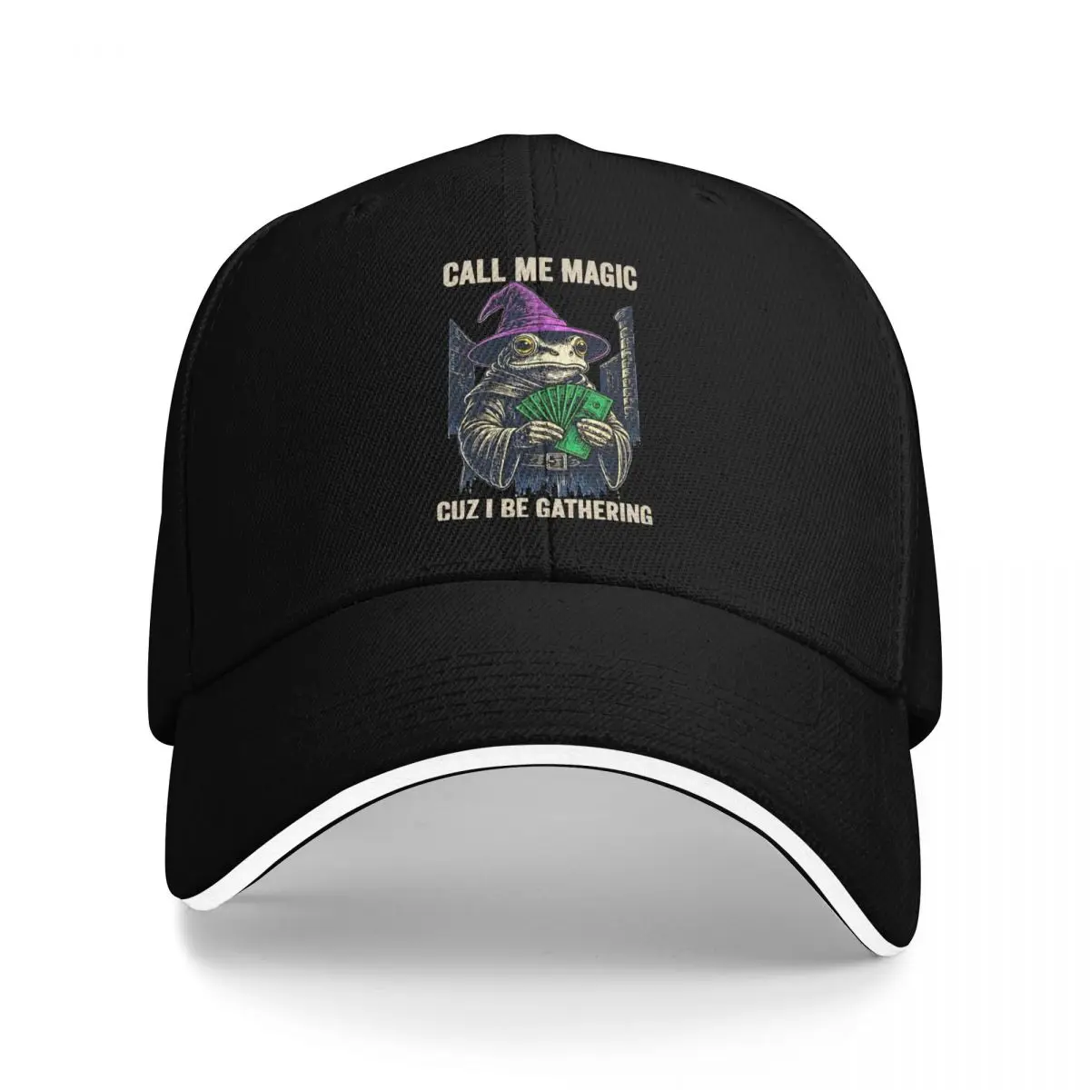 Baseball Caps Call Me Magic Cuz I Be Gathering Funny Wizard Frog Mage Retro Casquette Unisex Sport Spring Caps